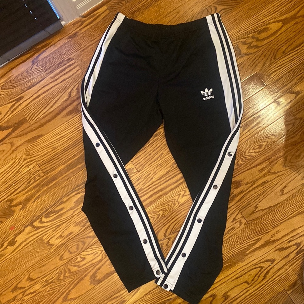 ADIDAS Full-Length Snap Track Pants size M